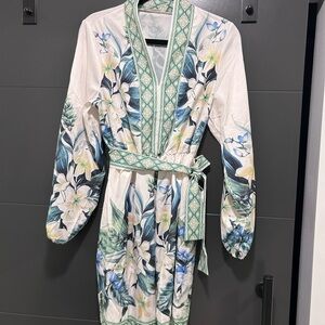 Sunday Up Women’s Women’s Size Medium Floral Patterned Belted Midi Dress